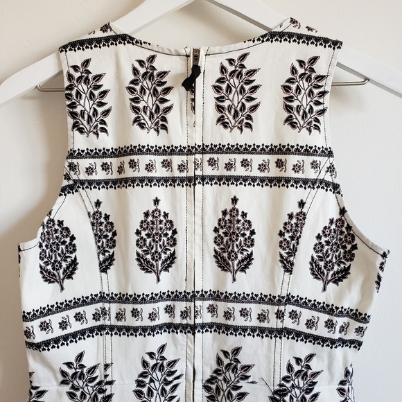 Anthropologie Woodblock Floral Sleeveless Dress 8 - Picture 11 of 13